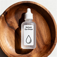 Impression personnalisée d'étiquettes adhésives étanches en PE pour emballage de liquide de gouttes pour les yeux 500 autocollants de produits de santé