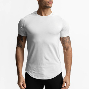 Hombres ropa deportiva personalización 95% algodón 5% Spandex deporte Fitness <span class=keywords><strong>Jogging</strong></span> entrenamiento ropa de talla grande camiseta de secado rápido hombres - Product Image 3