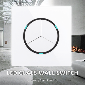 Durable Tempered Glass Touch Panel <b>Wall</b> <b>Light</b> Retro Style IP22 Waterproof 250V 3-<b>Switch</b> 16A 100000 Cycle Easy Installation Home - Product Image 2