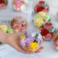 Rose éternelle active sous cloche en verre, faite à la main, cadeau de festival et décoration d'événements, Saint-Valentin, Fête des Mères