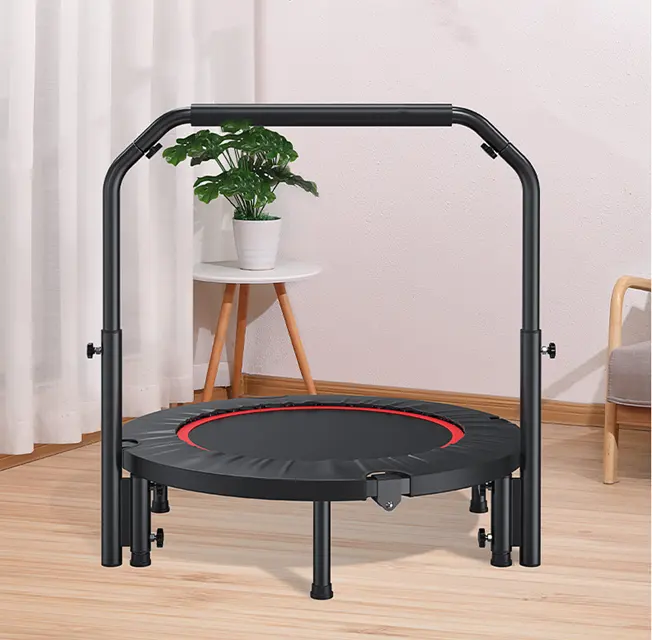 Kualitas Tinggi Lipat Trampolin Kebugaran Handal Cardio Trainer Melompat Rebounder Senam 8FT Mini Putaran Trampolin