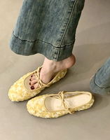 Chaussures plates Mary Jane style chinois Printemps 2026 – Tendance mode féerique avec tulle rose et nœud, bride réglable, semelle confortable