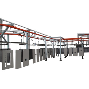 धातु सब्सट्रेट के लिए स्प्रे बूथ और क्योरिंग ओवन के साथ पेशेवर पूर्ण पाउडर कोट पेंटिंग सिस्टम - Product Image 5