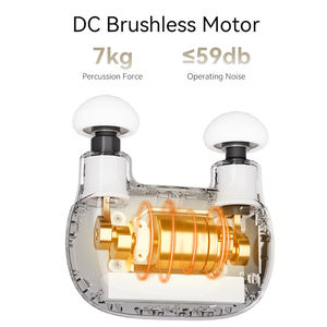 ปืนนวดกล้ามเนื้อแบบพกพาขนาดเล็ก ใช้ไฟฟ้า นวดเนื้อเยื่อลึก แบบสองหัว สำหรับนวดตัวและกล้ามเนื้อ - Product Image 6