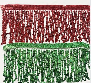 Accesorio de ropa 15cm 30CM 40cm Lentejuelas brillantes Borla Flecos Recorte de encaje de lentejuelas para decoración de vestidos - Product Image 3