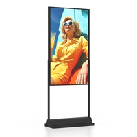 Écran publicitaire LCD numérique sur pied ultra-fin à haute luminosité pour vitrine de magasin de détail