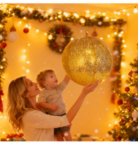 Vàng sáng bóng lưới PVC tắm đồ chơi trang trí Inflatable khổng lồ giáng sinh Glow bóng - Product Image 5