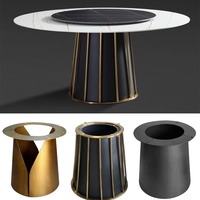 Support de Table en acier inoxydable, Design européen moderne, pieds de Table en métal doré