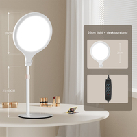 Lampe de remplissage de 16 cm avec support de bureau, panneau lumineux pour photographie, selfie et maquillage, trépied télescopique pour diffusion en direct