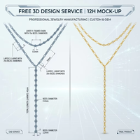 Collier minimaliste en chaîne figaro plaqué or 14 carats, collier superposé pour femmes, chaîne tennis en diamant, tendance pour les fêtes