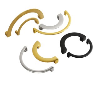 Modern Minimalist Aluminum Alloy Round <b>Cabinet</b> Handles Semi Circular Furniture Hardware For Drawer Door Accessory - Product Image 5