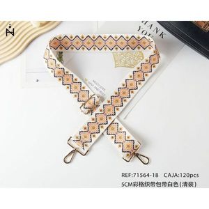 Sangle en toile de 5 cm à carreaux blancs pour sac à main - Product Image 1