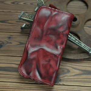AndoBag - Cartera Larga de Cuero Vacuno Genuino para Hombre, Estilo Casual de Negocios, Hecha a Mano, con Bolsillo para Teléfono, Cartera de Mano de Cuero Vacuno - Product Image 3