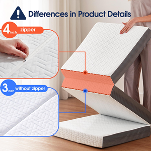 Mật độ cao Bộ nhớ bọt nệm sofa thoải mái có thể gập lại giường với sợi polyester làm đầy chất liệu vải - Product Image 2