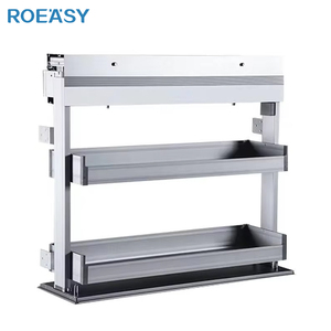 ROEASY Cesta extraíble para <span class=keywords><strong>cocina</strong></span>, organizador de gabinetes, <span class=keywords><strong>estante</strong></span> elevador de especias, cesta de almacenamiento para gabinetes de pared - Product Image 1