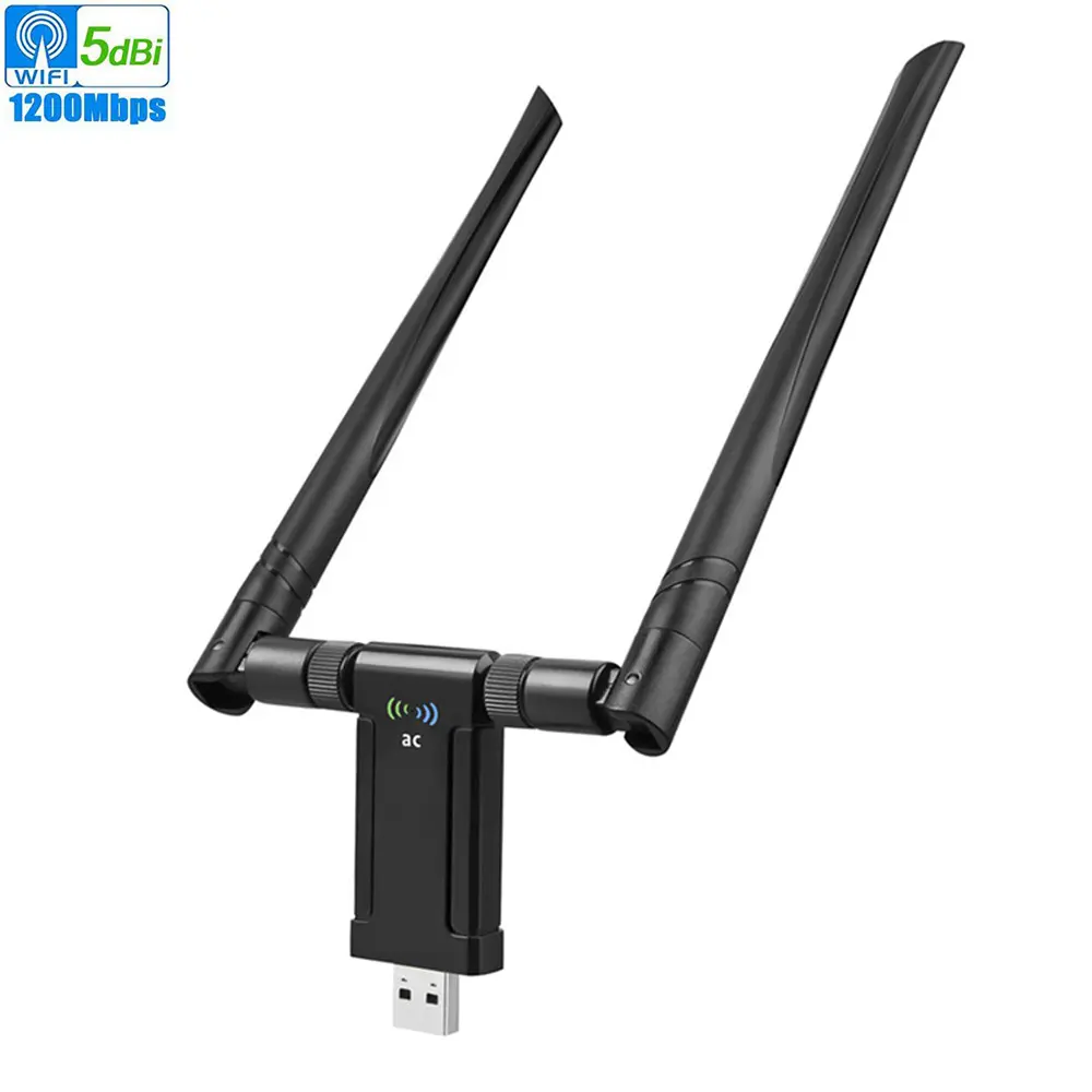 RTL8812 1200Mbps kablosuz WiFi adaptörü 2.4G/5.8G USB3.0 WiFi güvenlik cihazı 802.11ac ağ adaptör desteği Windows XP/10/8/8.1/7/Vista