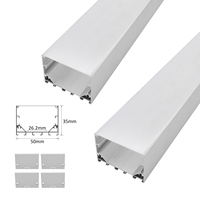 Perfil de aluminio Led Strip 5035 Extrusión Led de oficina empotrada para sombra de luz LED Perfiles de aluminio