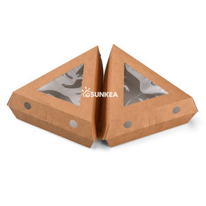 Caja de Pizza Triangular Individual Desechable con Ventana - Product Image 3