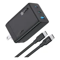 ILEPO 65W (GAR322) PD Taşınabilir Hızlı Şarj Cihazı 3 Portlu Type-C 1 Saat Şarj Süresi 110V/220V Giriş Aşırı Yük Koruması