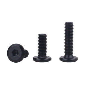 3/16 1/4 5/16 Imperial Black Stainless Steel 304 Beveled Flat Head Hex Socket Cap <b>Screws</b> Furniture Connector Allen Bolts - Product Image 3