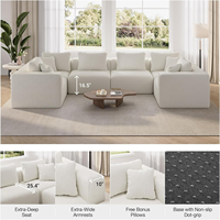 Novilla Modernes Design Schlafzimmermöbel Weißes Sofa-Set Hochdichter Schaumstoff Komprimiertes Vakuumsofa für Hotel und Apartment