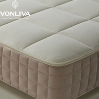 Matelas VONLIVA King Queen Full Size de luxe hybride en latex et mousse à mémoire de forme, enroulable, pour chambre d'hôtel