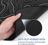 Wholesale 31.5 X 11.8inch Gaming Mouse Pad Anti-Slip Rubber Base Topographic Line Waterproof Keyboard Mouse Pad