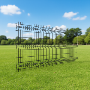 Valla Metálica Curva Soldada en 3D Profesional, <span class=keywords><strong>Barrera</strong></span> de Seguridad Perimetral de Alta Visibilidad para Uso Comercial e Industrial - Product Image 4