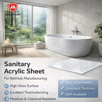 Panneaux muraux en acrylique transparent blanc sur mesure pour la rénovation de salles de bain, équipement sanitaire, panneau anti-éclaboussures moulé, découpe intérieure/extérieure