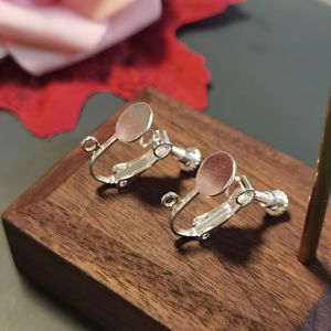Pure Copper <b>Clip</b>-On Earrings Flat Round U-Shape KC Gold For Earring Making - Product Image 2