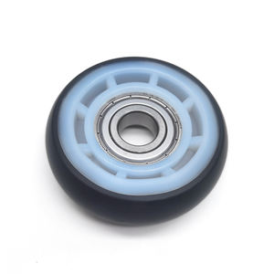 Haute qualité 17x80x25mm PP/PA Core + PU Type roue aéroport bandes transporteuses en plastique piste rouleau roue avec roulement 6203ZZ - Product Image 2