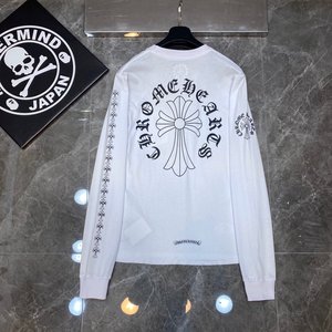 Camiseta de Manga Larga con Estampado Chrome Heart, 100% Algodón, Unisex, Corte Holgado, Resistente a los Rayos UV y Antibacteriana, Disponible para Venta al Por Mayor - Product Image 6