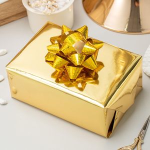 Merture Gold Wrapping Paper Roll 17 In X 784.4 In Metallic With Grid Lines For Gift <b>Wrap</b> Birthday Christmas Wedding - Product Image 4