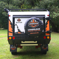 Mini caravane de luxe personnalisée camping-car fabriqué en usine avec grande fenêtre tout-terrain pour les aventures en plein air pour camion camping voyage