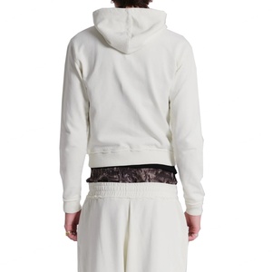 Custom Slim Fit Full Zip Hoodie Puff Print Logo High Quality Cotton Fleece Hoodies for Men Casual Streetwear Sweatshirt - Product Image 4
