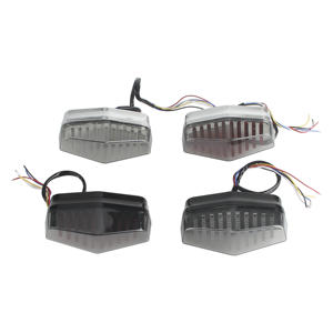 Chrome LED moto feu arrière universel pour Harley Bobber personnalisé café Racer <span class=keywords><strong>Norton</strong></span> Honda Yamaha Suzuki etc. - Product Image 1