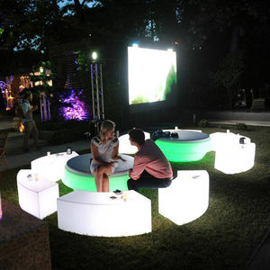 Impermeable LED iluminado muebles al aire libre barra curva taburete banco para club de noche - Product Image 4
