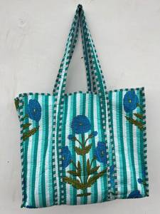 Bolso Tote Acolchado de Algodón con Estampado Étnico, Patrón Auténtico, para Viajes, Compras, Bolso de Hombro - Product Image 6