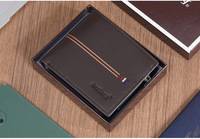 Grosir baellerry dompet tipis pria dengan tempat kartu ritsleting lipat tiga dompet koin dompet pendek tempat kartu dompet billetera cuero