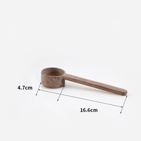 Petite cuillère à café en bois de 16.5cm cuillères à mesurer polyvalentes pour le café moulu thé sucre assaisonnement pour les fêtes en matériau PC