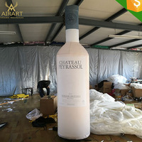 Bouteille de champagne géante gonflable décorée pour événements, vin gonflable