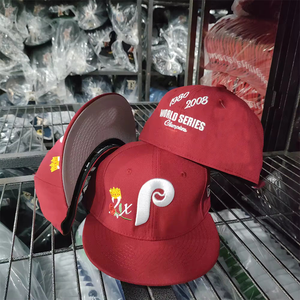 Biểu Tượng Tùy Chỉnh Bán Buôn Số Lượng Lớn 3D Thêu Thời Trang Thể Thao Snapback Bóng Chày Người Đàn Ông Sang Trọng 6 Bảng Điều Chỉnh Đồng Bằng Được Trang Bị Cap - Product Image 5