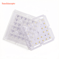 Module de lentille optique à 28 LED pour éclairage public, distribution asymétrique 155x70 degrés pour éclairage routier extérieur