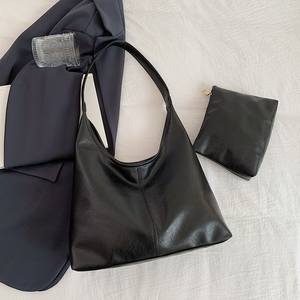 Sac fourre-tout décontracté de grande capacité Sac à provisions à motif à carreaux simple Fermeture éclair Sac à bandoulière portable en toile vierge en option - Product Image 5