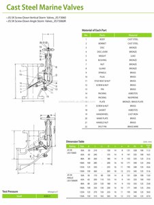 Vanne marine en gros <span class=keywords><strong>JIF</strong></span> 3060 vanne de tempête verticale à vis en acier moulé bride pneumatique vanne de navire professionnelle - Product Image 6