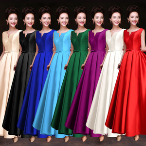 Robe <span class=keywords><strong>de</strong></span> soirée longue en satin pour femme, robe <span class=keywords><strong>de</strong></span> scène, robe <span class=keywords><strong>de</strong></span> mère <span class=keywords><strong>de</strong></span> <span class=keywords><strong>la</strong></span> mariée, robe <span class=keywords><strong>de</strong></span> soirée longue violette, vente chaude - Product Image 1