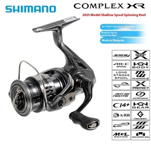 Carrete de Pesca <span class=keywords><strong>SHIMANO</strong></span> 25 COMPLEX XR Luya, Modelo F4 Micro F6, con Copa Poco Profunda, Metal Brillante, para Spinning y Pesca con Señuelos - Product Image 2