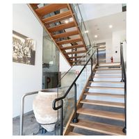 Système de main courante en aluminium Prima Safety avec remplissage en verre pour escaliers et passerelles publics, garde-corps haute résistance