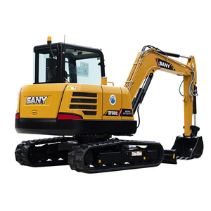 Excavatrice sur chenilles SANY SY60C jaune, équipement de construction de taille moyenne, machine de terrassement robuste - Product Image 6