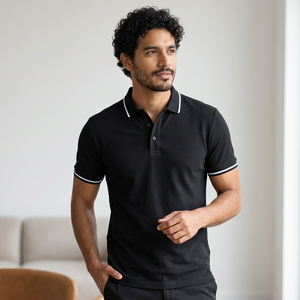 Camiseta de Golf de Manga Corta para Hombre, 210 Gramos, Personalizada con Bordado e Impresión, 100% Poliéster, Tejido Liso Teñido, Transpirable, Personalizada - Product Image 1